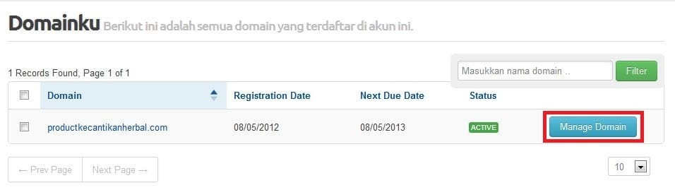 manage domain
