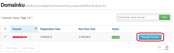 Manage domain