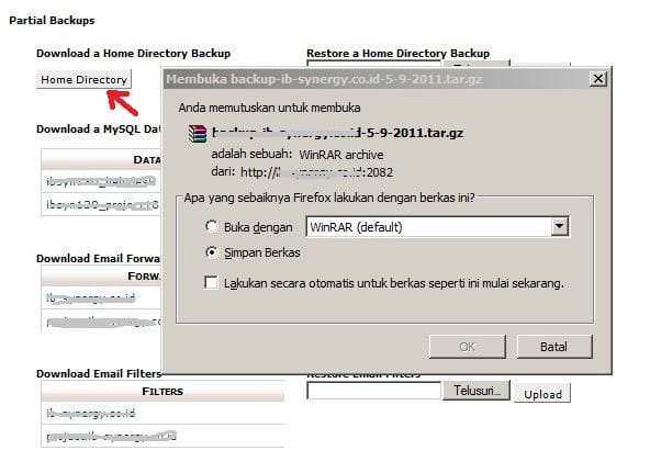 Home backups | Rumahweb Journal