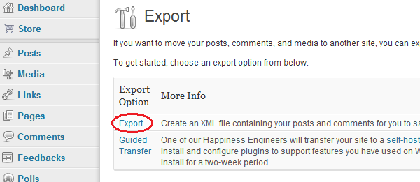 Export WordPress 2 | Rumahweb Journal