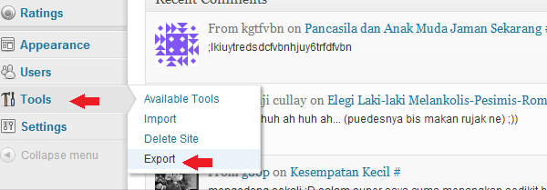 Export WordPress | Rumahweb Journal
