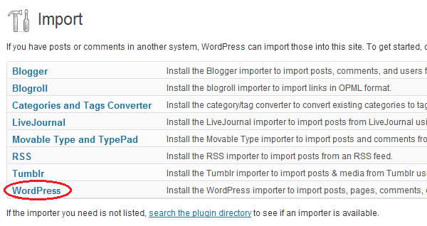 Impor WordPress | Rumahweb Journal