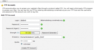 Bagaimana Cara Membuat FTP Account