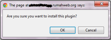Popup install plugin | Rumahweb Journal