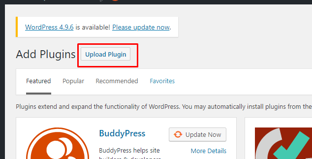 upload plugin wordpress