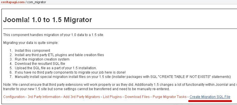 Migrasi Joomla 1.0 ke 1.5 