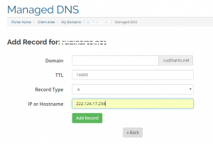 A Record DNS | Rumahweb Journal