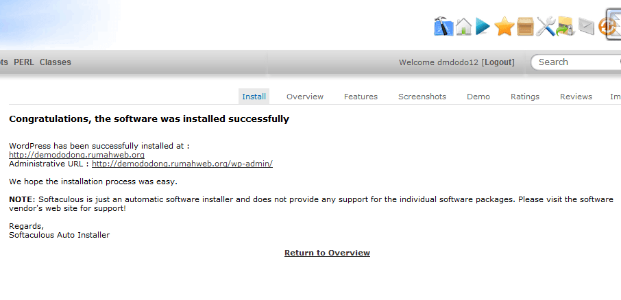 install wordpress online step 6 | Rumahweb Journal