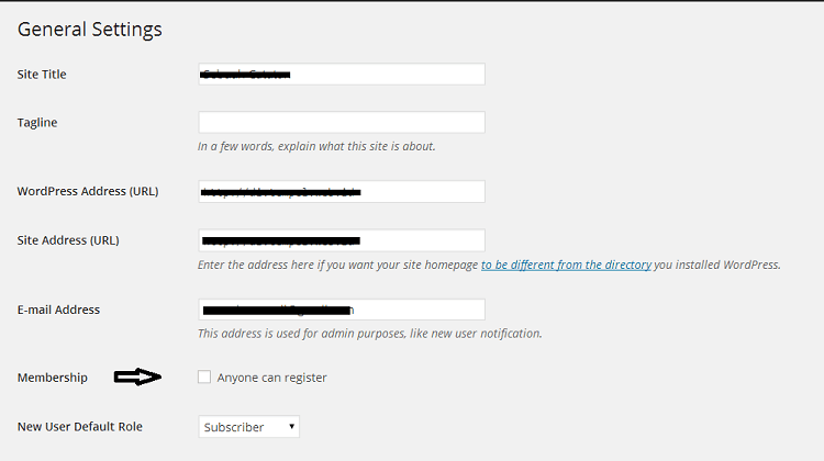 halaman setting admin wordpress | Rumahweb Journal