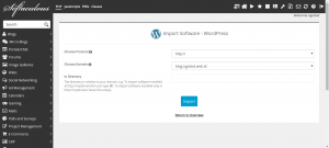 Cara impor Instalasi WordPress ke Softaculous
