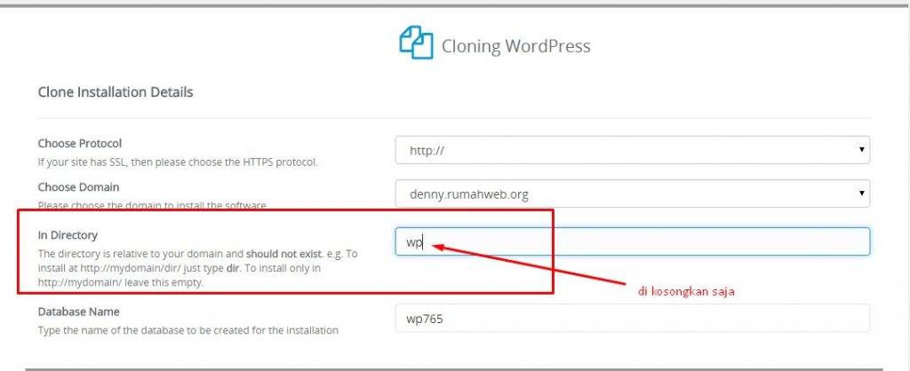 Memindahkan File Installasi CMS Dari Softaculous (Clone 