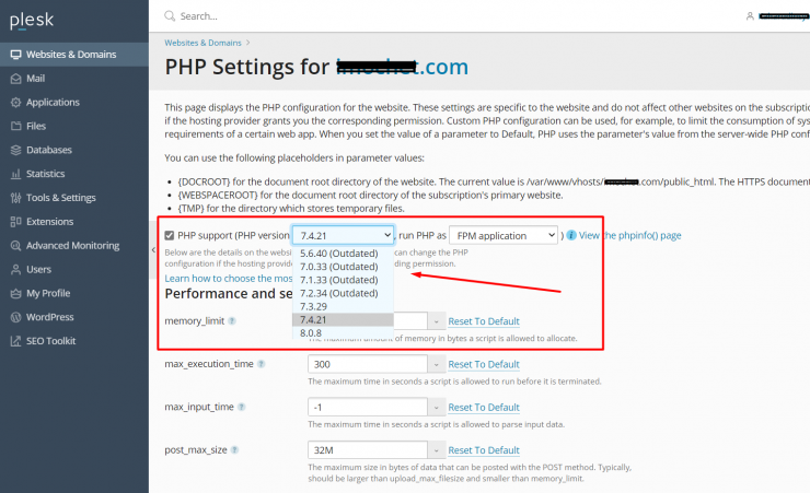 php version plesk | Rumahweb Journal
