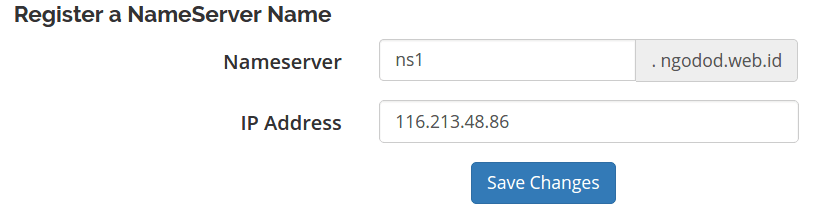 Membuat Private Nameserver (Child Nameserver)  Rumahweb's 