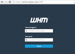 cara login ke whm