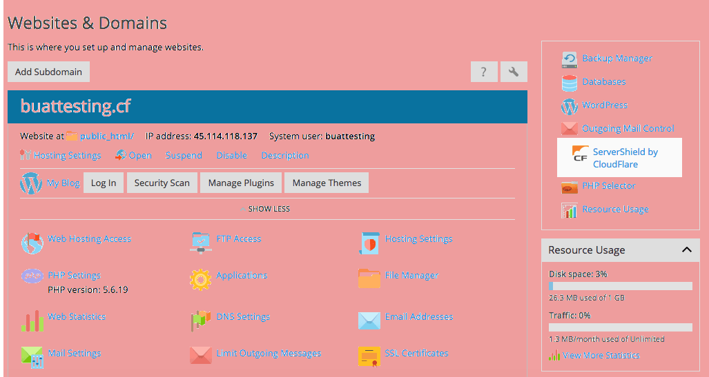 Mengaktifkan CloudFlare ServerShield pada Plesk Panel 12.5 