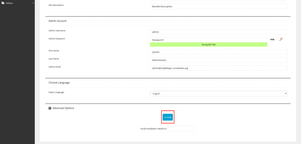 rumahweb instalasi CMS Moodle | Rumahweb Journal