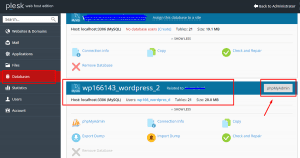 Cara reset password wordpress phpmyadmin di plesk step 3