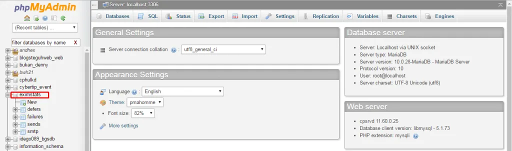 Disable Service Eximstat whm step 3