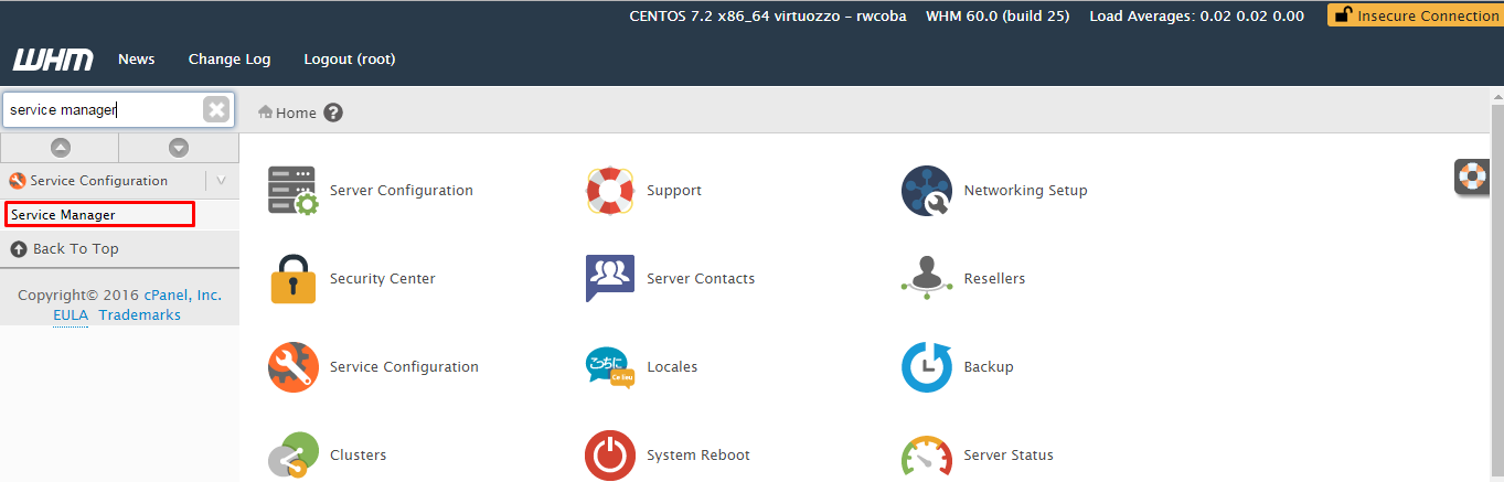 cara disable service eximstats di VPS cPanel step 5