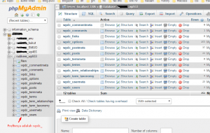 Prefix Database di PhpMyAdmin | Rumahweb Journal