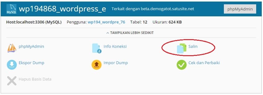 cara copy database pada wordpress hosting rumahweb | Rumahweb Journal