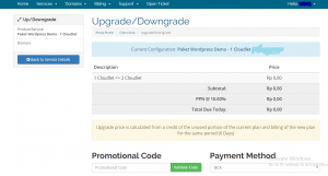 Cara Upgrade Cloudlet pada WordPress Hosting – step 6 | Rumahweb Journal