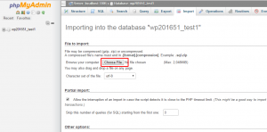 import database di wordpress hosting step 5