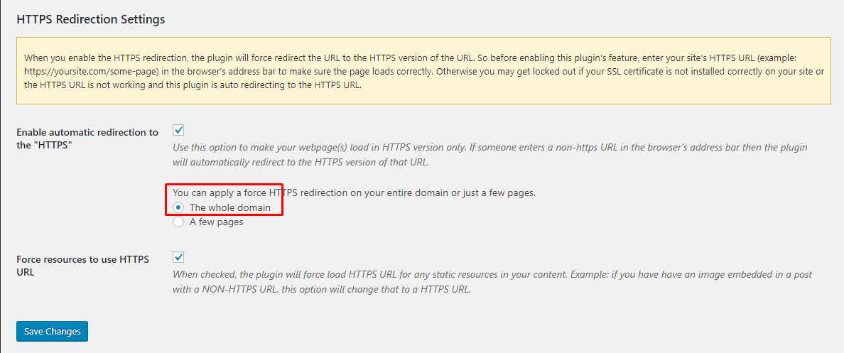 Full version https. Unable to update URL Base from redirection.