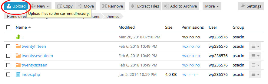 Upload file dari file manager