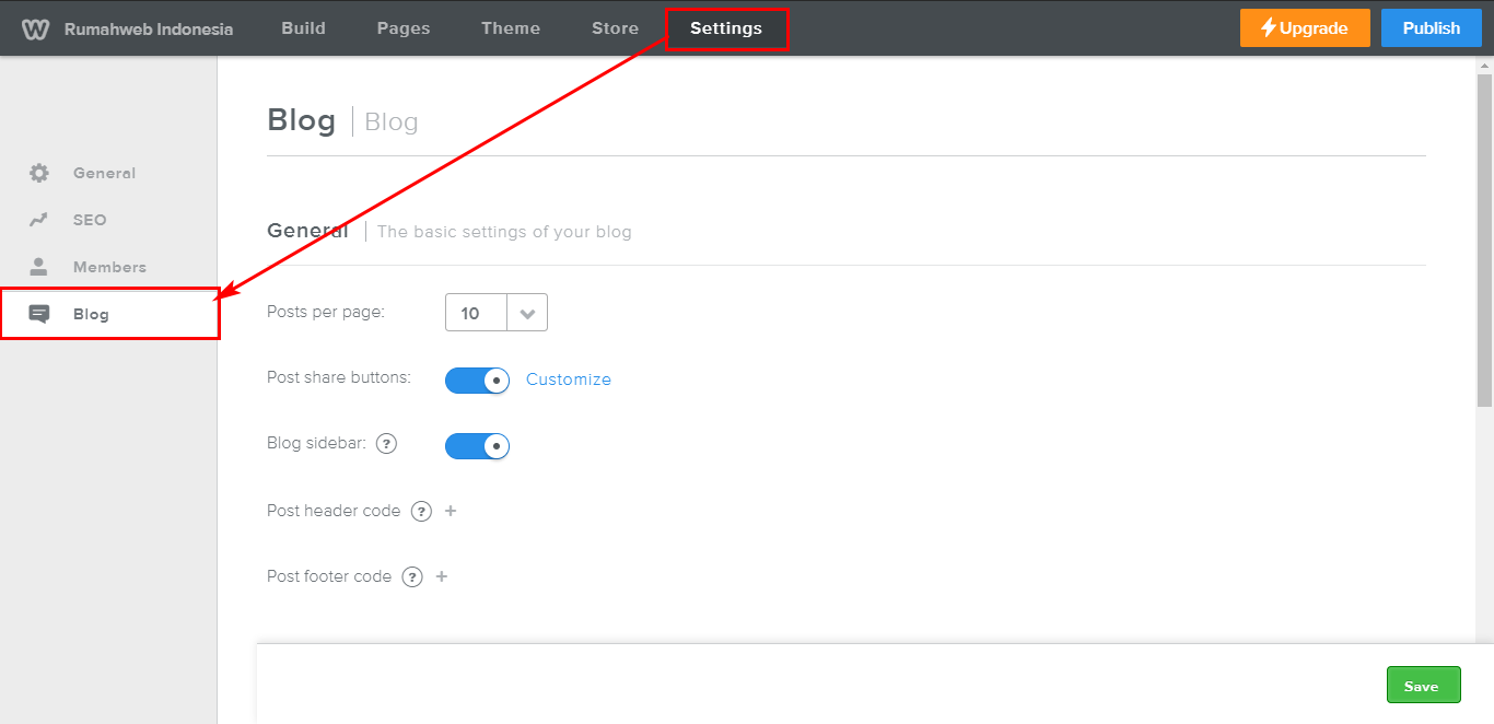 setting blog | Rumahweb Journal