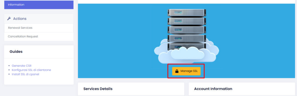 Manage SSL - Verifikasi SSL