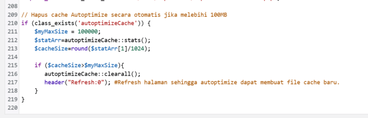 contoh penambahan script limit | Rumahweb Journal