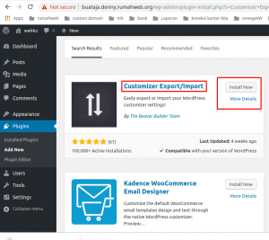 plugin customizer 2 – Cara Export dan Import Setting Theme WordPress ...