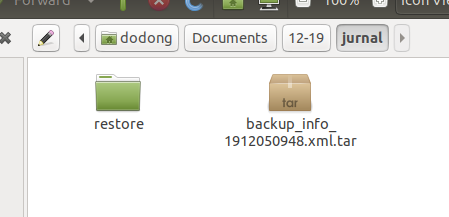 buat folder restore