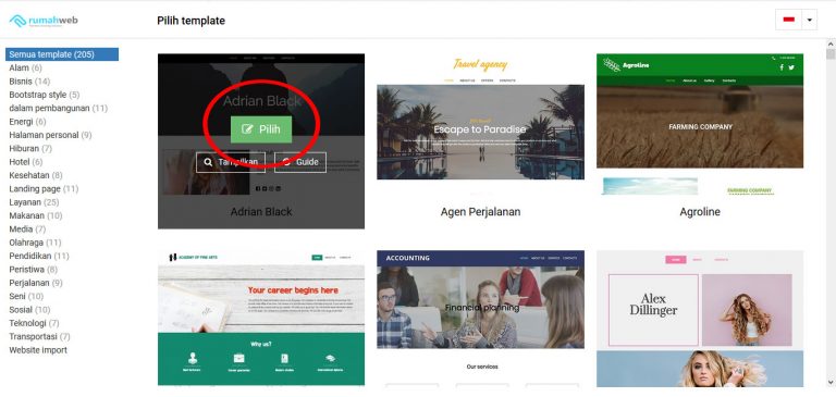 Cara Membuat Website SitePro Di Rumahweb