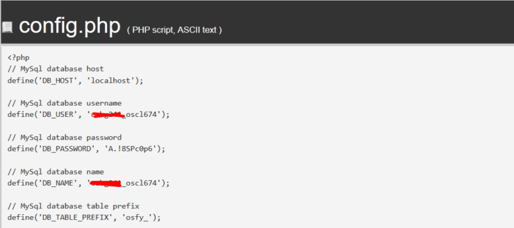 file konfig database OSclass | Rumahweb Journal