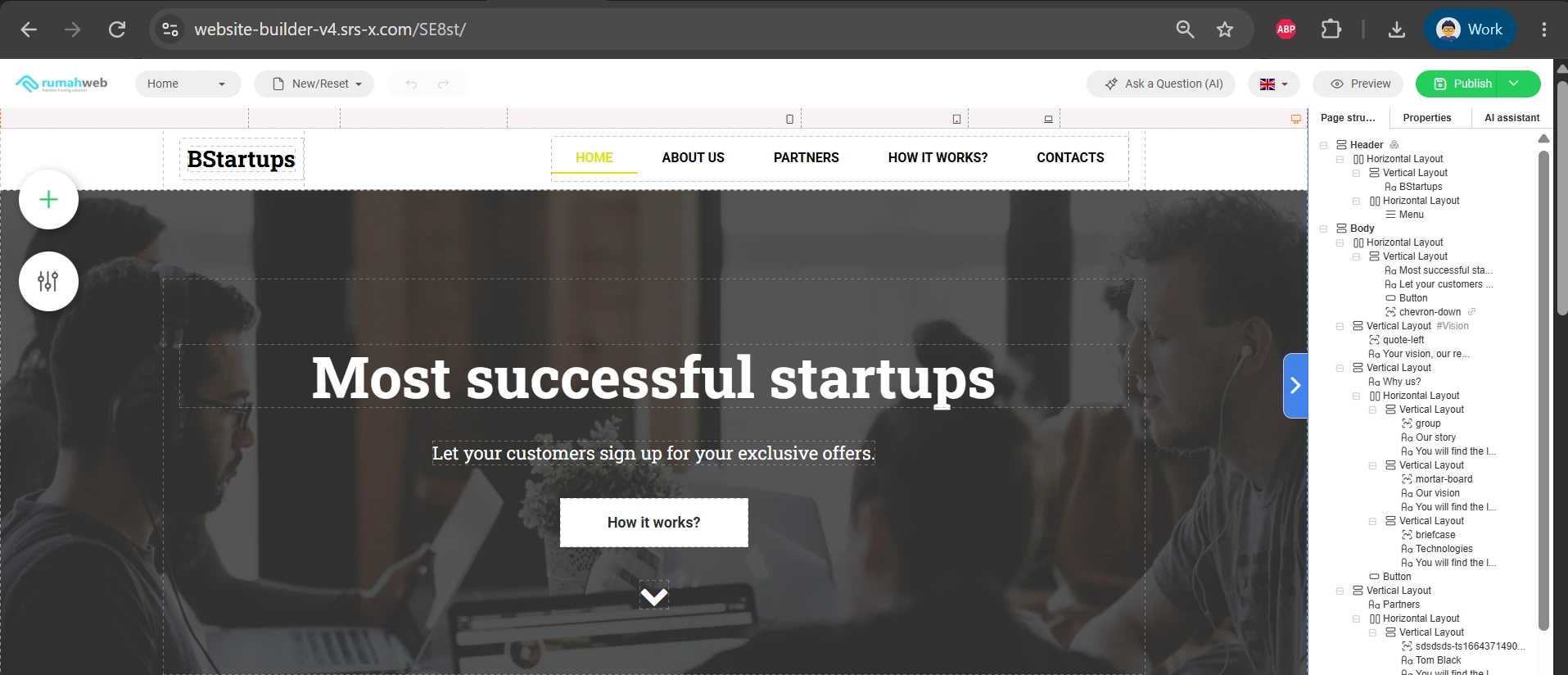 tampilan halaman sitepro editor