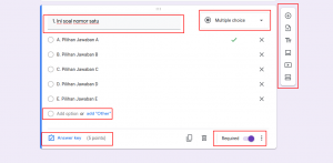 soal pilihan ganda ujian online google form