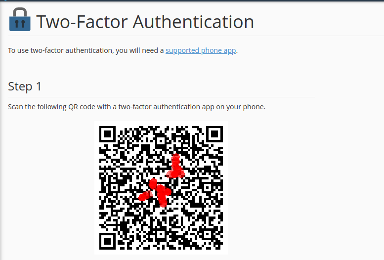 scan two factor authentication code