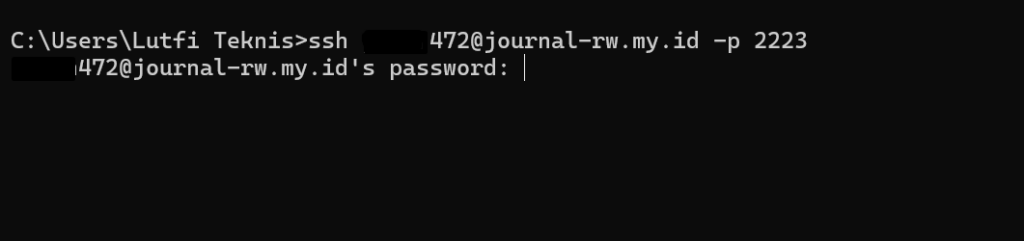 cara menggunakan ssh hosting dengan terminal