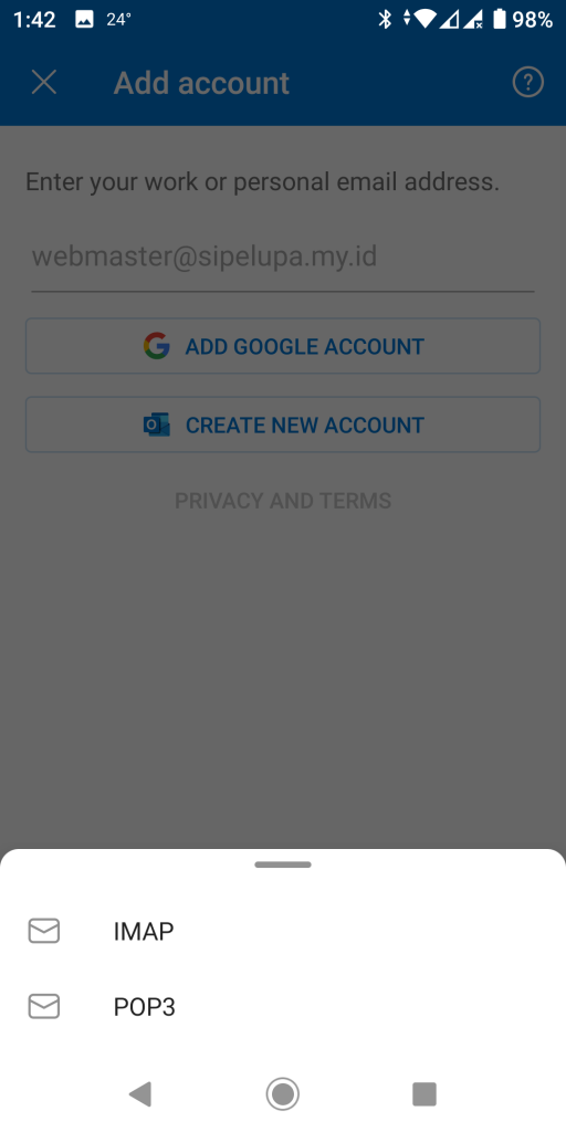 image 2 - Cara Setting Email Outlook di Android