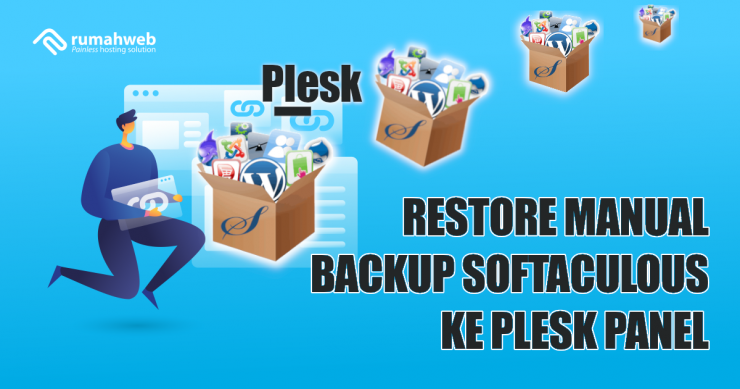 restore manual backup softaculous ke plesk panel