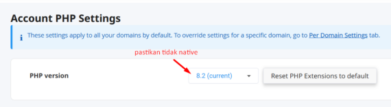 Cara Setting Limit PHP di cPanel Melalui Select PHP Version