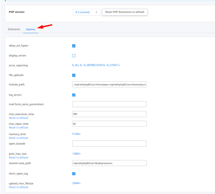 Cara Setting Limit PHP di cPanel Melalui Select PHP Version