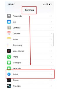 langkah 1 - Cara Clear Cache Safari Pada iPhone dan iPad