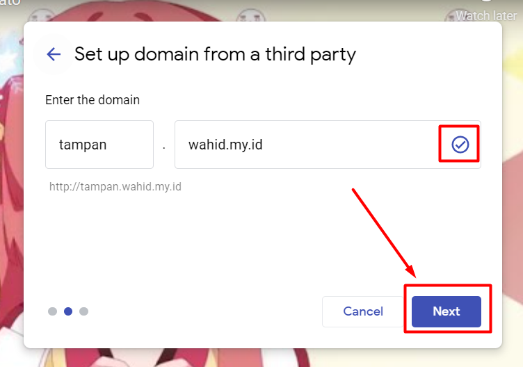 Custom Sub Domain ke Google Sites - Verify domain