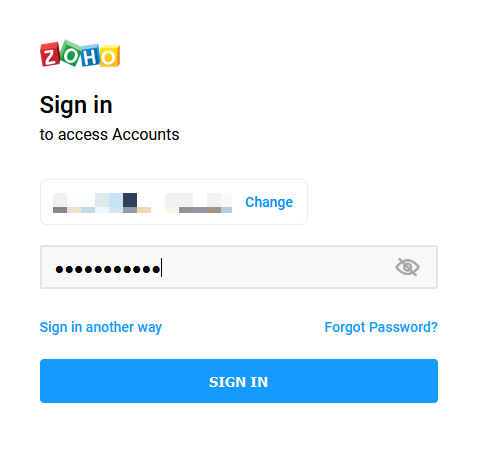 login zoho mail