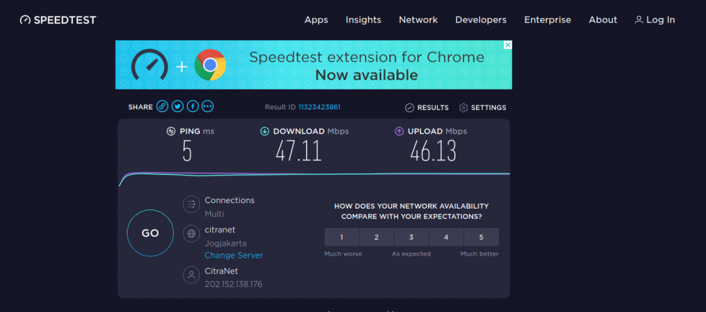 cara test bandwidth koneksi internet