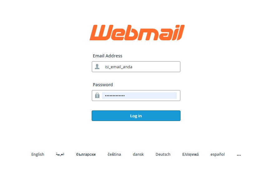 cara login email melalui webmail