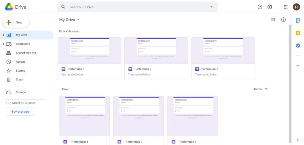Cara Membuat Google Form Dengan Mudah google drive dashboard